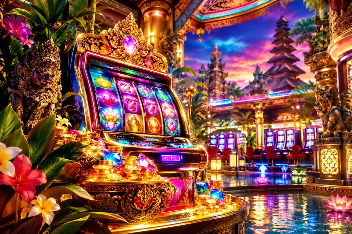 Ilustrasi indonesian casino scene — panduan turnamen slot gratis Vio77