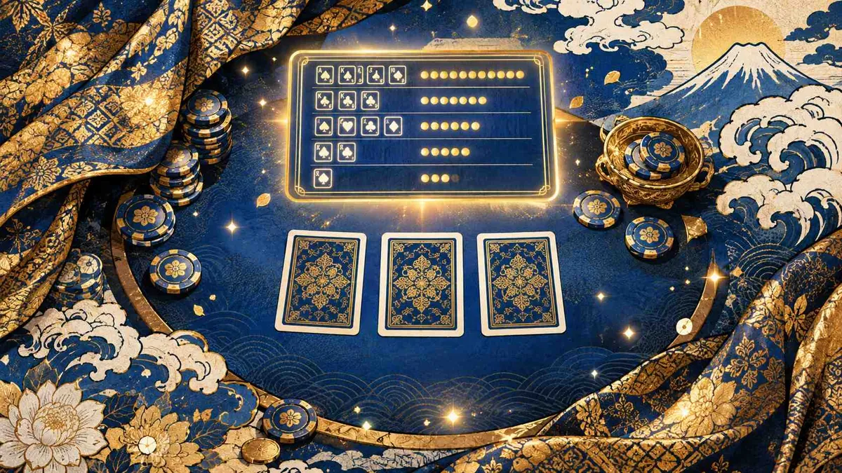 Ilustrasi poker game and golden casino — panduan lomba slot Vio77