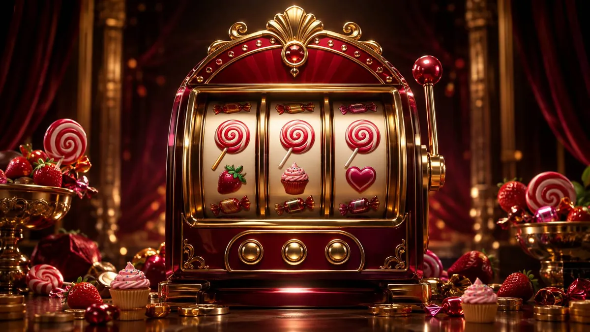 Ilustrasi slot machine and golden casino — panduan spin gratis slot Vio77